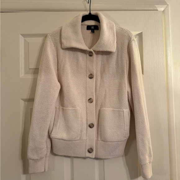 Banana Republic Off-White Knit Jacket - Picture 2 of 9